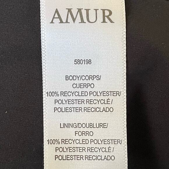 AMUR NWT Black Lace Valentina Hi Low Halter Neck Dress Size 0 - Picture 5 of 6